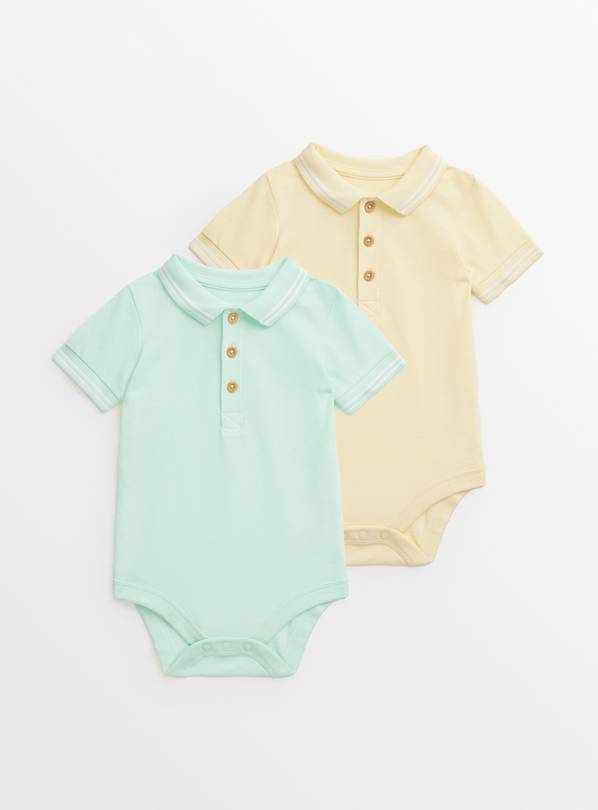 Pastel Polo Bodysuit 2 Pack 18-24 months